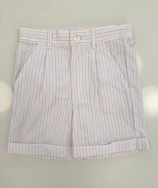 Tennis Donovan Short, Cherry Berry Stripe Seersucker
