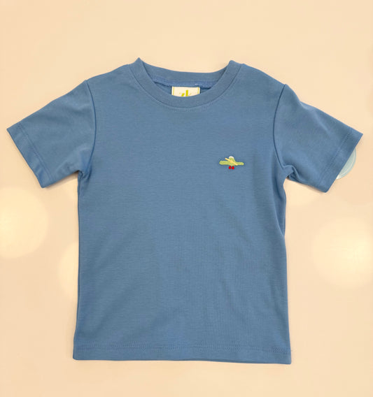 Airplane Harry's Play Tee, Periwinkle Knit