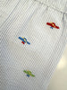 Airplane Leo Short, Light Blue Stripe Seersucker