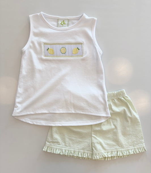 Lemon Hannah Short Set, Whit Knit