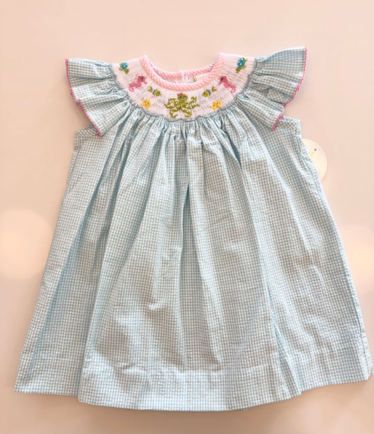 Under the Sea Billie Bishop Dress, Sky Mini Seersucker