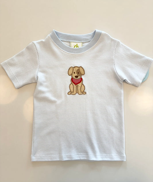 Labrador Harry's Play Tee, Light Bitty Stripe Knit