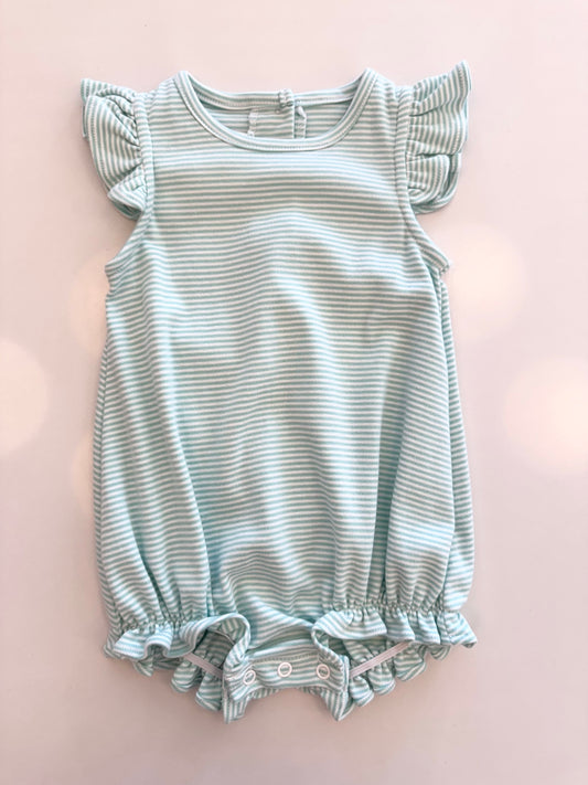Angel Bubble, Mint Bitty Stripe Knit