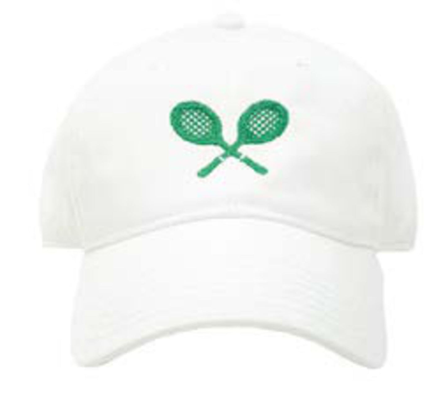 Kids Tennis Racquets on White Baseball Hat