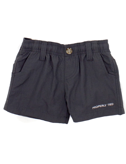 Properly Tied Boys Mallard Short - Charcoal