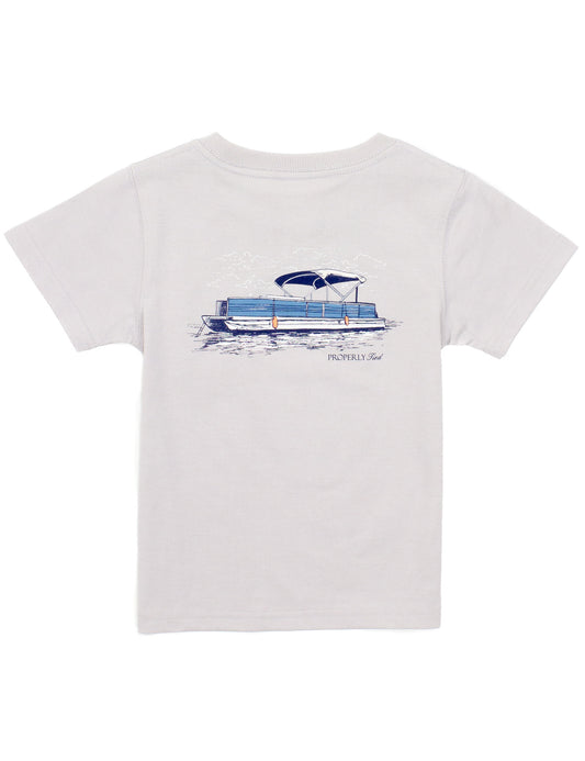 Properly Tied Boys Party Barge SS Ice Grey