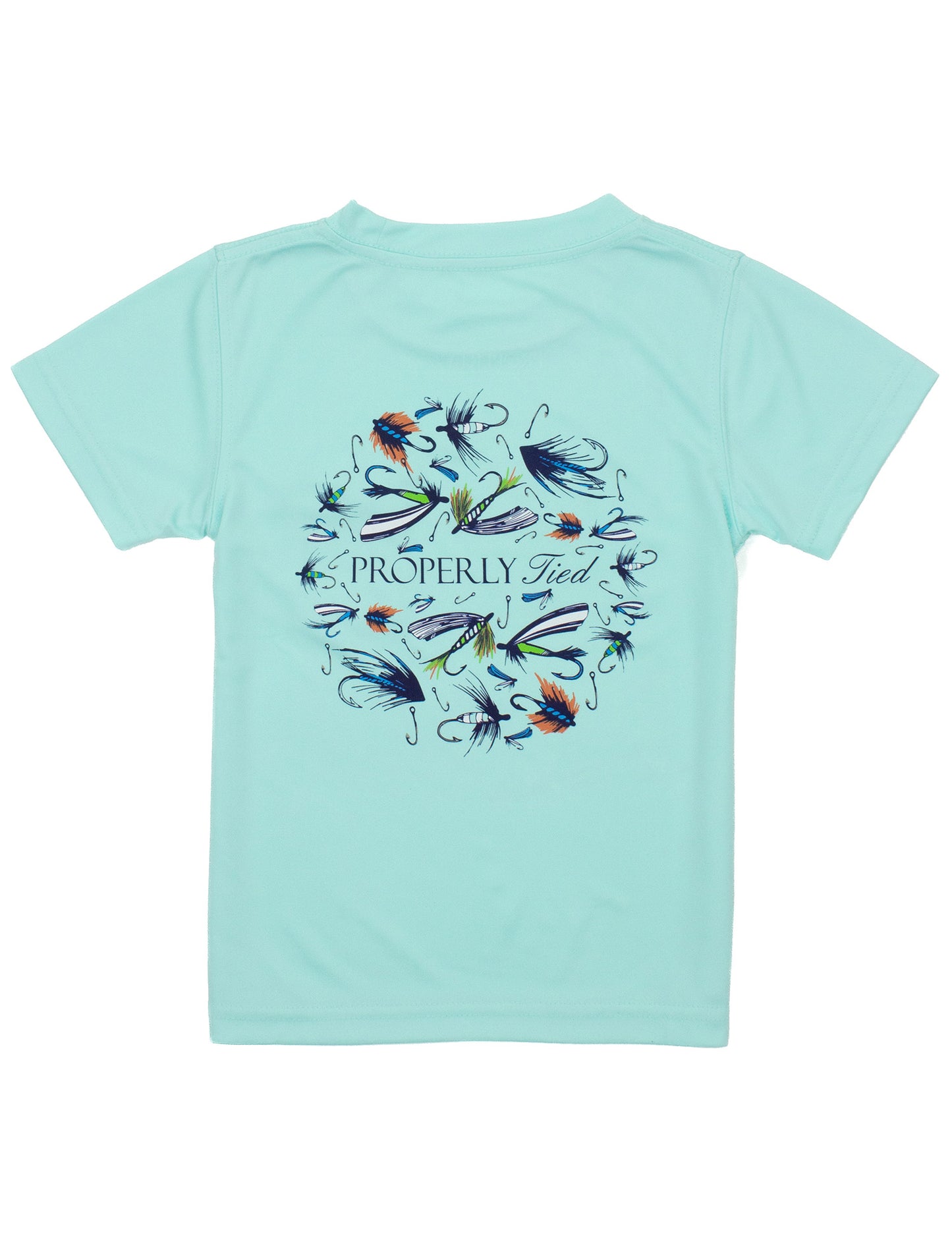 Properly Tied Boys Performance Tee Short Sleeve Stay Fly - Seafoam