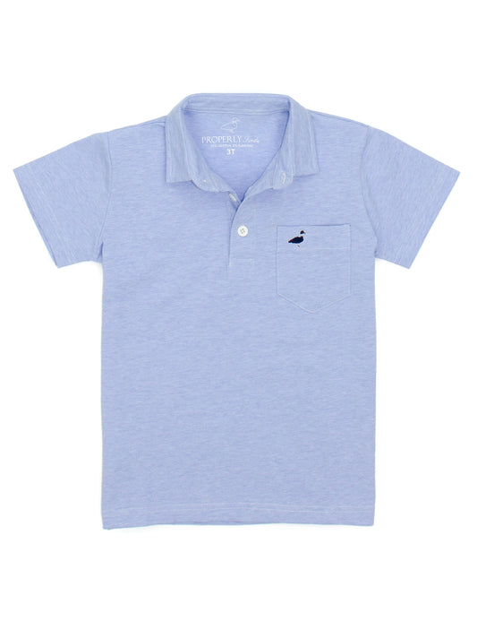 Properly Tied Boys Harrison Pocket Polo Short Sleeve Light Blue