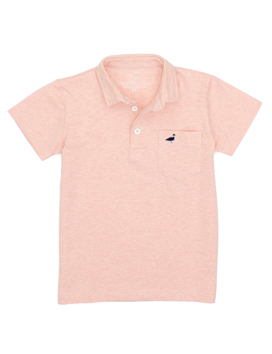 Properly Tied Boys Harrison Pocket Polo Short Sleeve Melon