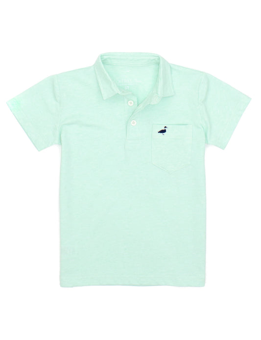 Properly Tied Boys Harrison Pocket Polo Short Sleeve Seafoam