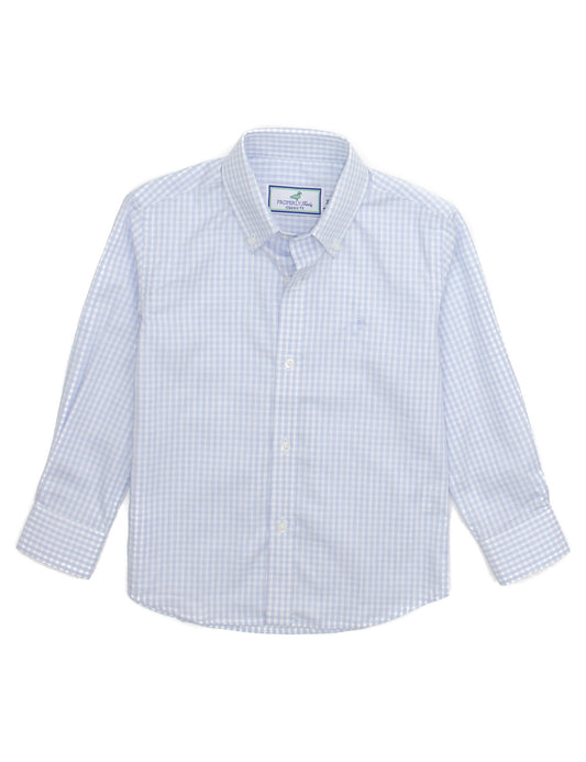 Properly Tied Boys Park Avenue Dress Shirt - Cloud Check