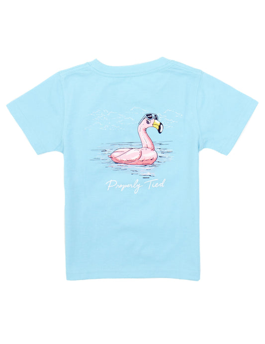 Properly Tied Flamingo Float SS Aqua