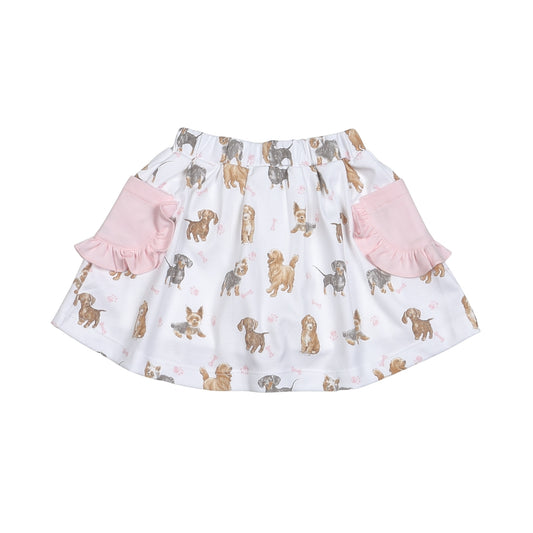 Pink Puppy Pals Pima Skort