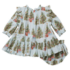 Baby Girls Harper Dress Set - Trees and Presents