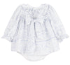 Frosty Floral Scallop Ruffle Float - Blue