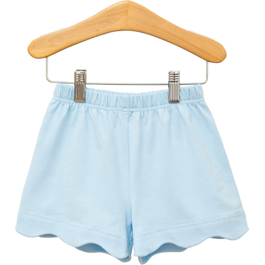 Scalloped Shorts - Light Blue