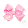 Sheer Iridescent and Grosgrain Overlay Hair Bow