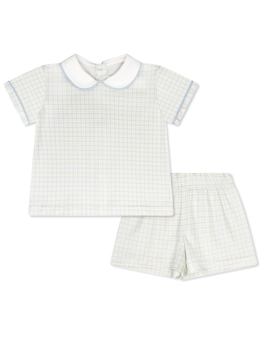 Sibley Short Set - Cornflower Check