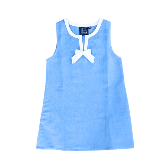 Blue Linen - Shift Dress