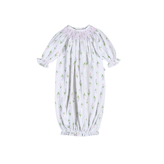 Zoe Floral Hand Smocked Bishop Gown