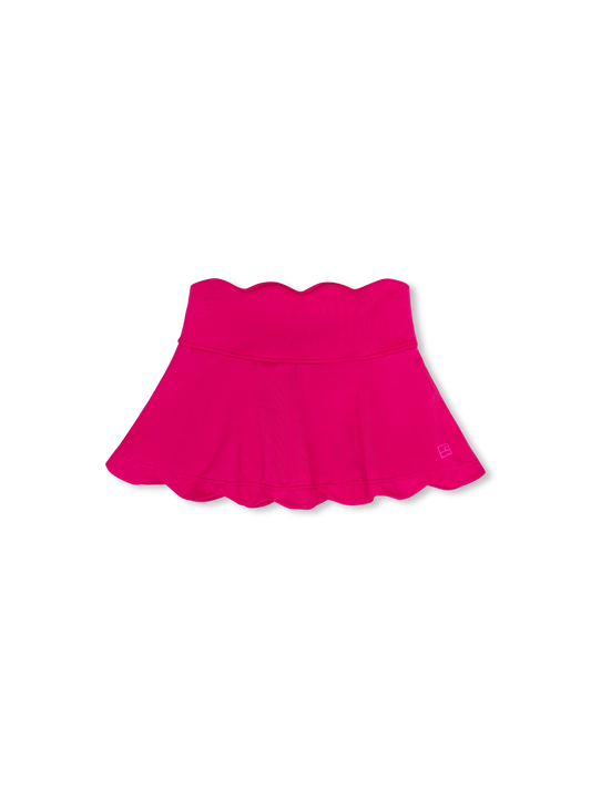 Zoe Scallop Skirt - Power Pink, Totally Turquoise