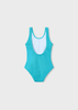 Girl Open Side Swimsuit - Aqua