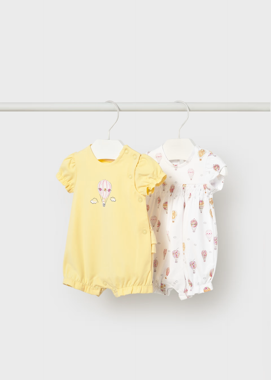 Girl 2-Pack Romper Set - Sunny