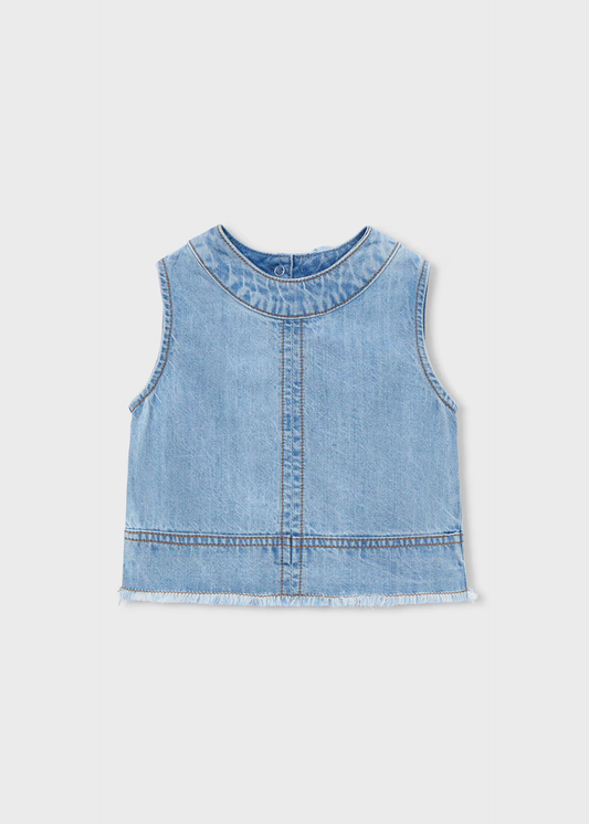 Girl Denim Top - Light Denim