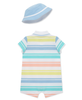Wide Striped Romper