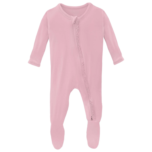 Muffin Ruffle Footie with 2 Way Zipper - Cake Pop