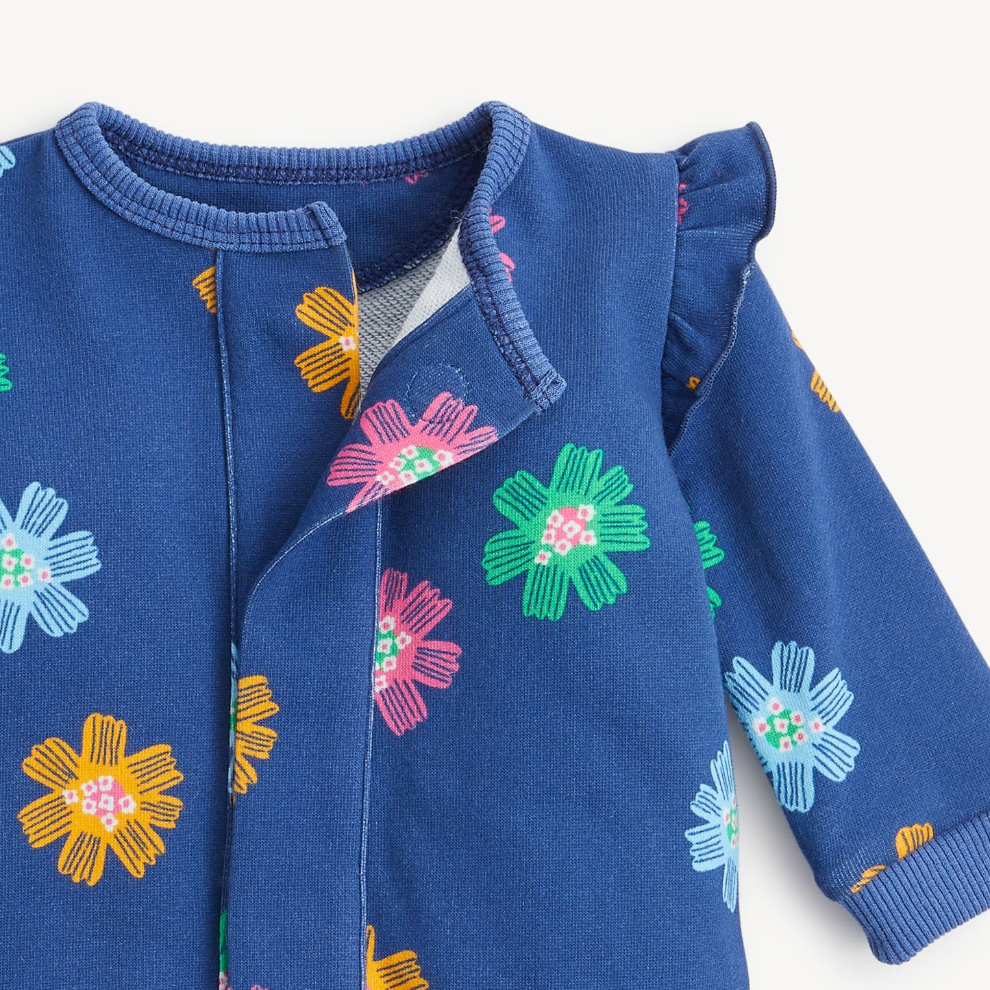 Magnetic Romper - Navy Floral French Terry