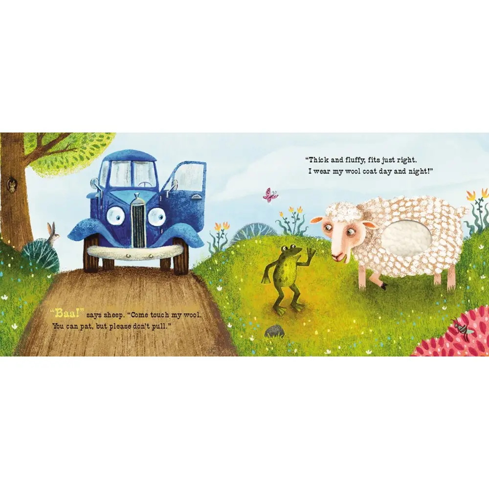 Little Blue Truck Feeling Happy: A Touch-and-Feel Book
