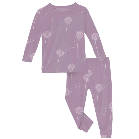 Long Sleeve Pajama Set - Lavender Dandelion