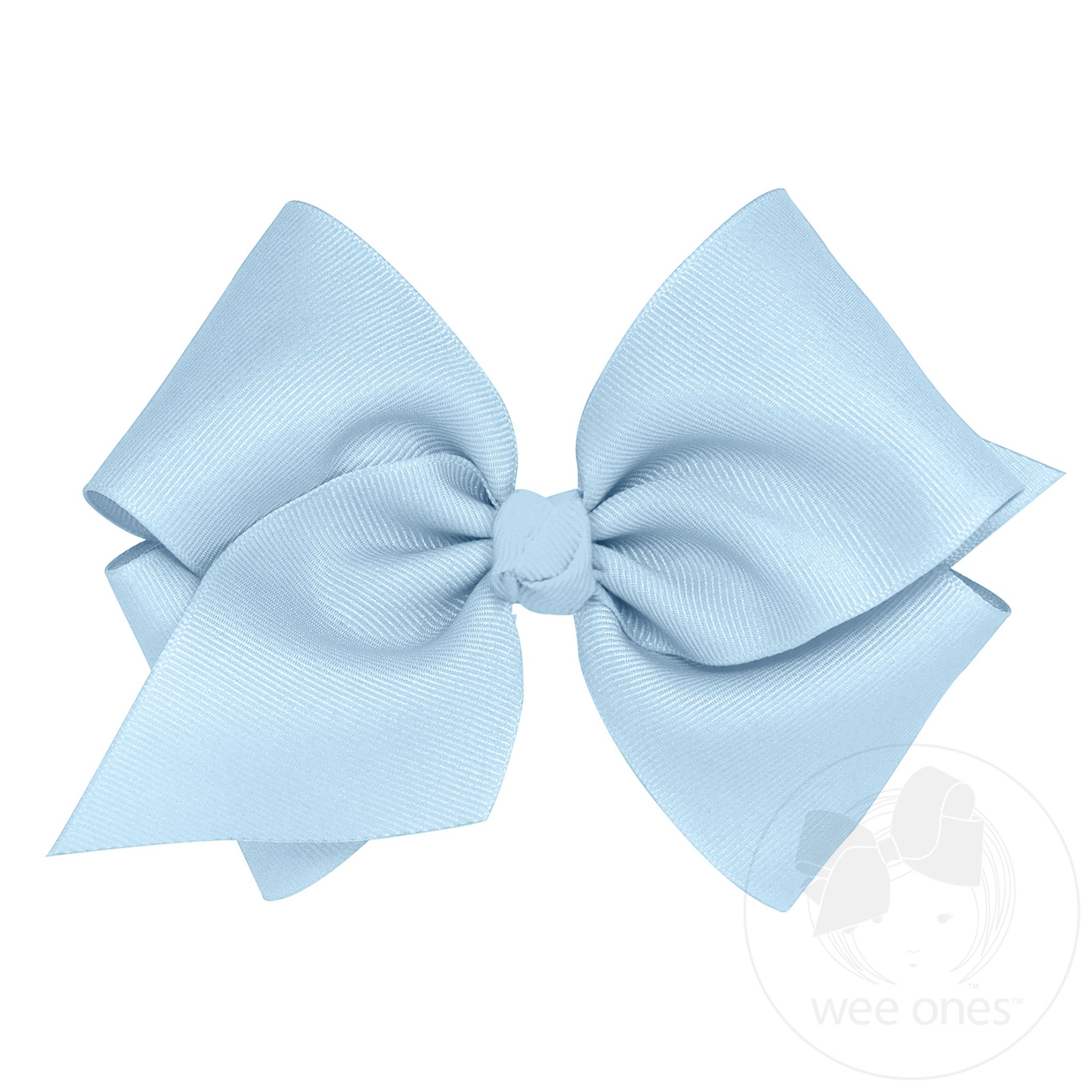 Mini King Classic Grosgrain Hair Bow (Knot Wrap) - Millenmium Blue