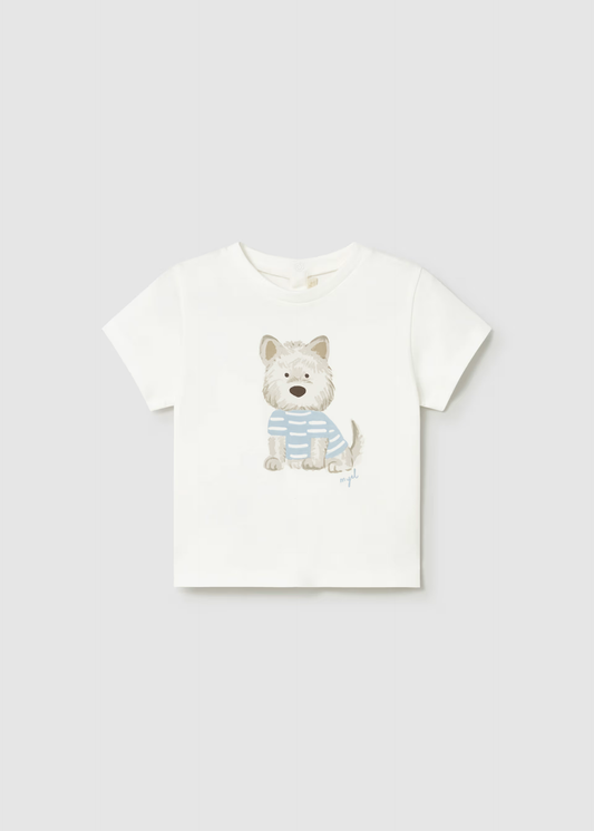 Puppy Graphic T-shirt - Cream