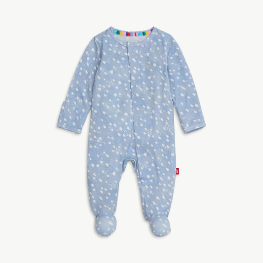 Blue Doeskin Modal Magnetic Parent Favorite Footie