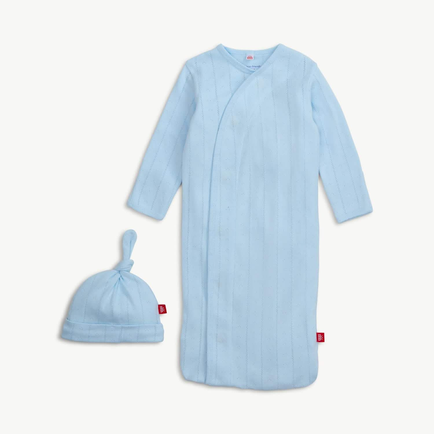Magnetic Me: Love Lines Blue Gown + Hat Set - Pointelle