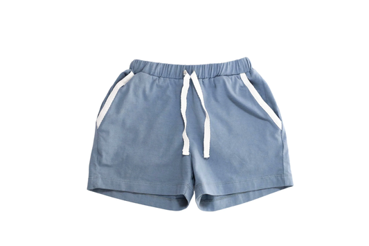 Pull-on Shorts - Dusty Blue