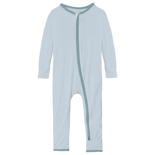 Coverall W/2-Way Zipper - Illusion Blue with Stormy Sea