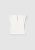 Baby Ruffled T-Shirt-Ecru-Pink