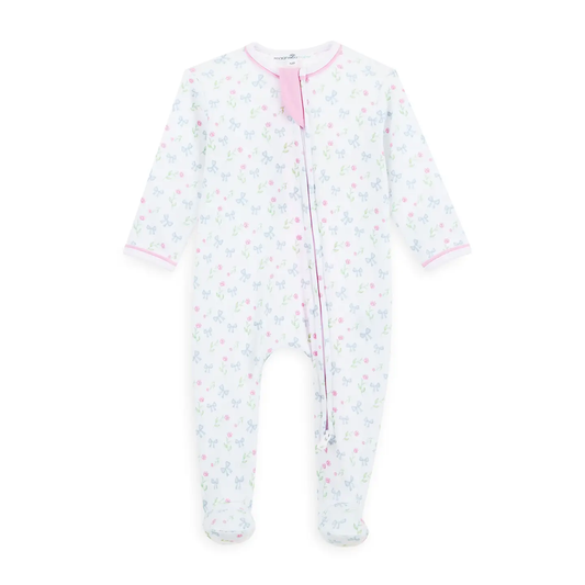 Evelyn's Classics Print Zip Footie