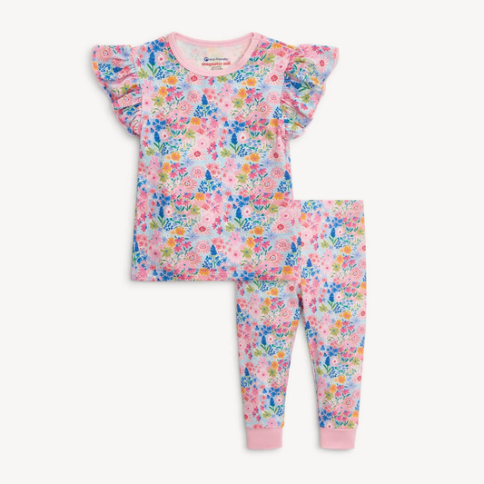 Lily Modal Magnetic No Drama Pajama Ruffle Short Sleeve Set