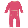 Muffin Ruffle Coverall W/2-way Zipper - Winter Rose with Blush