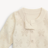 White Cotton Magnetic Cardigan