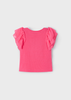 Girl T-Shirt with Organza Ruffles - Peony