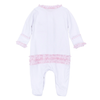 Sweet Saint Nick Applique Baby's First Christmas Ruffle Footie