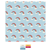 Print Footie W/2-Way Zipper - Spring Sky Rainbows