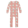 Muffin Ruffle Coverall W/2-Way Zipper - Blush Yeti