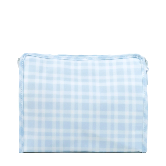 Roadie Large Zip Pouch - Pimlico Plaid Blue