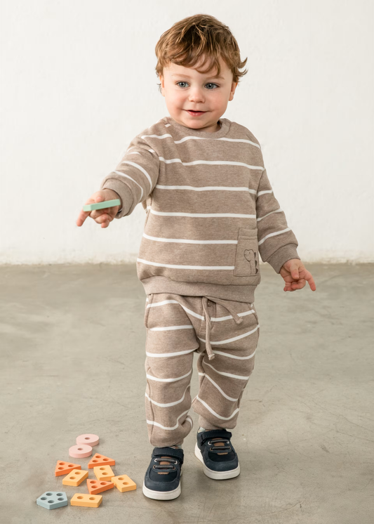 Baby Jogger Sweatpants - Tan and Cream